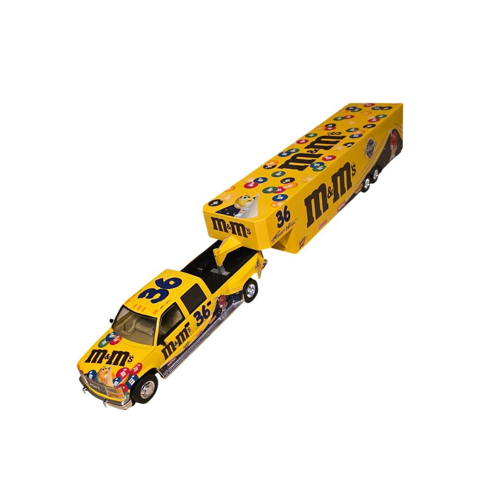 Ernie Irvan #36 M&M's 1994 Chevy Dually Truck & Trailer Hauler 1:24 Loose